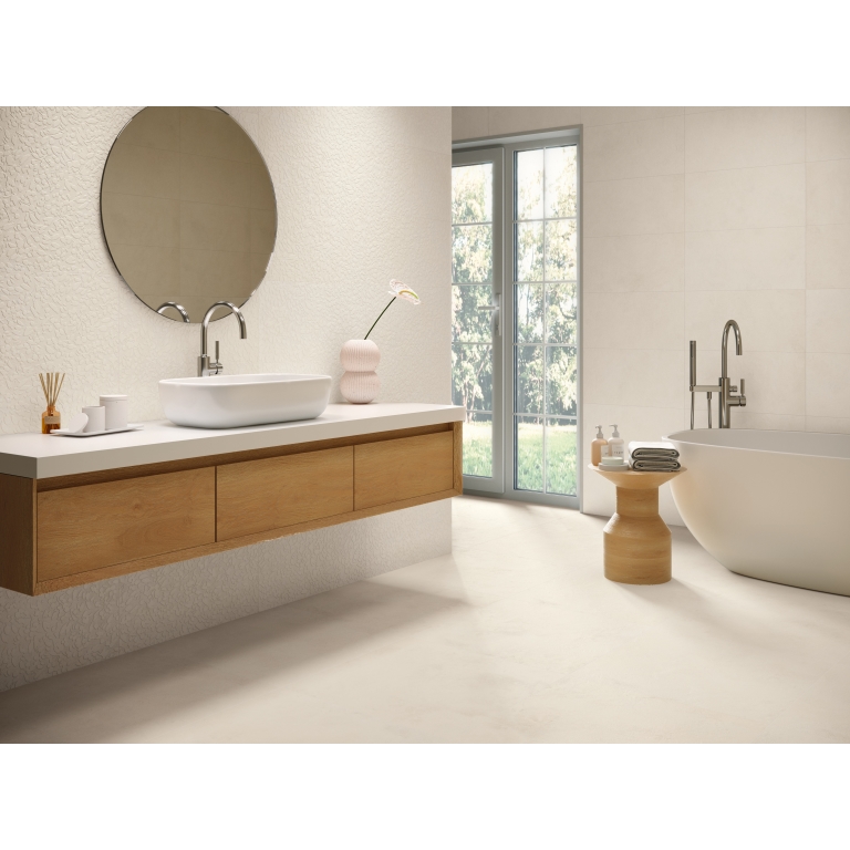 CLAYTONE - 12X24 GROOVE, IVORY, MATTE